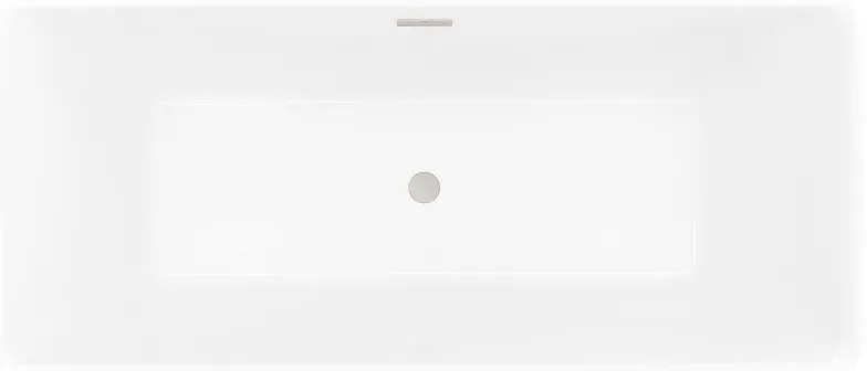 Mexen Nila, voľne stojaca ryhovaná vaňa 170 x 75 cm, biela lesklá, oceľový prepad, 52841708000-97