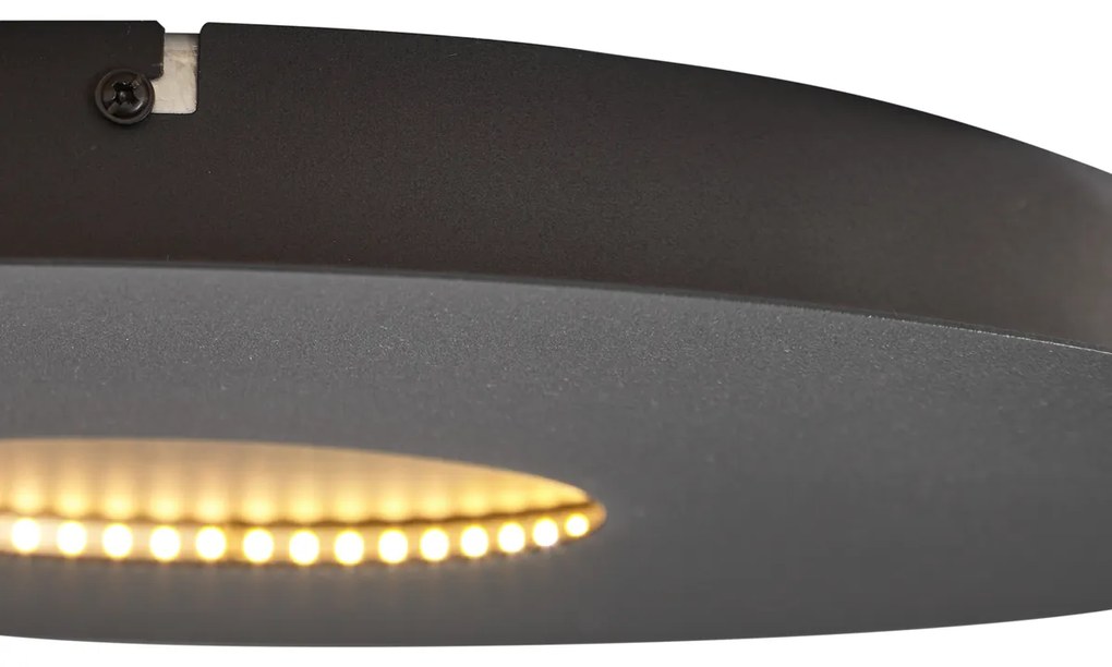 Moderné stropné svietidlo čierne 40 cm vrátane LED 3-stupňovo stmievateľné - Morning