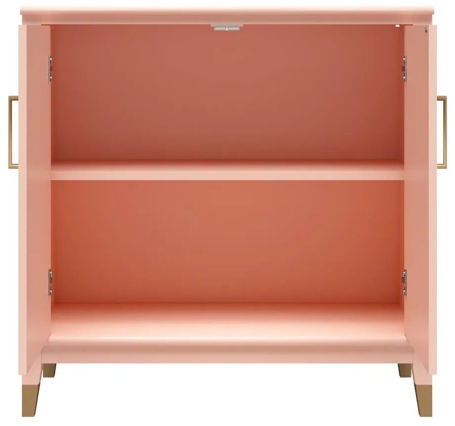 Ružová skrinka 86x85x41 cm Westerleigh – CosmoLiving by Cosmopolitan