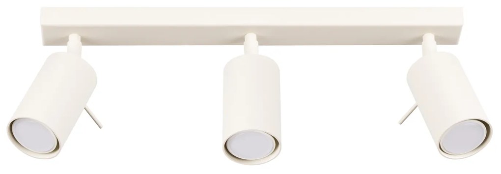 Bodové svietidlo Ring, 3x béžové kovové tienidlo, (možnosť polohovania)