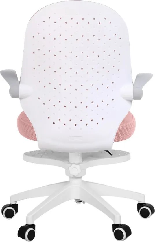 Detská otočná stolička Neoseat JUNI 012 s podnožou — látka, ružová