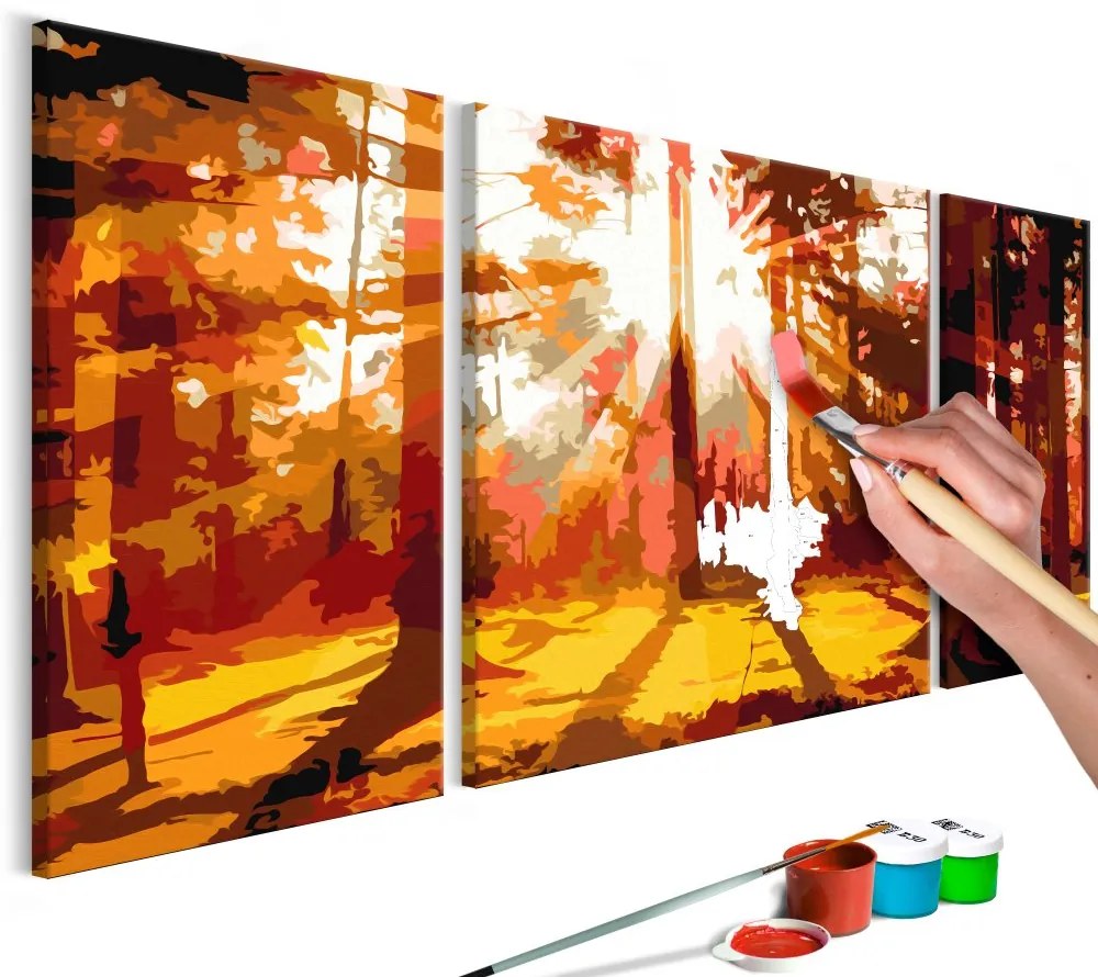 Maľovanie podľa čísiel - Forest (Autumn) 80x50
