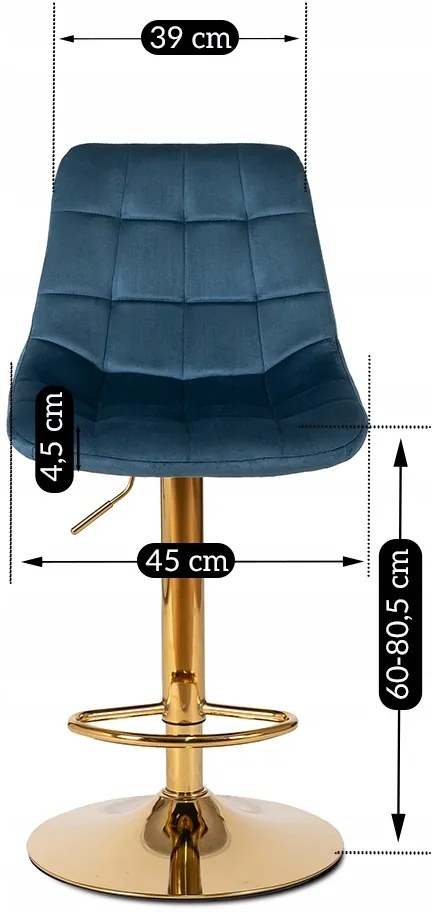 PROXIMA.store - Jedálenská barová stolička ARCOS FARBA: modrá
