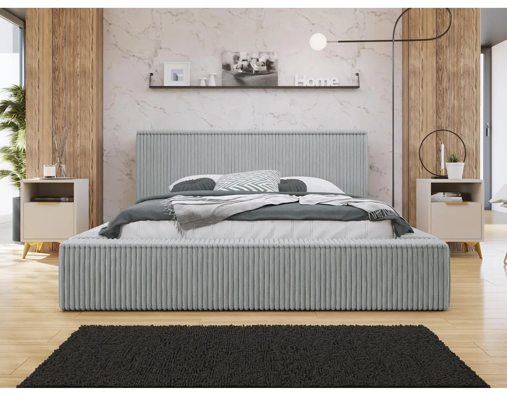 Manželská posteľ s úložným priestorom Gritta S, Dostupné poťahy: Top Sztruks 90, Rozmer postele: 180x200
