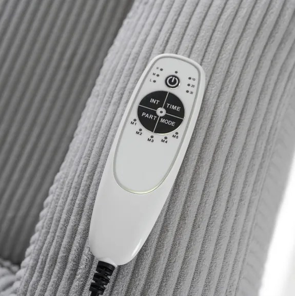 Masážne polohovateľné kreslo ARIEN sivý menšester - vintino.sk