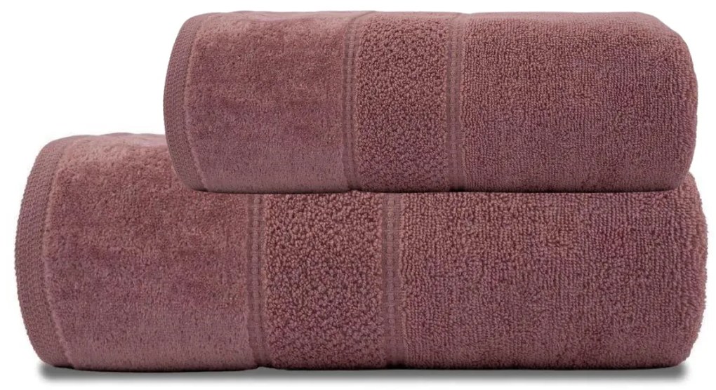 Set uterák a osuška Mario Ružový 50x90 + 70x140 cm – 550 gsm, luxusné uteráky, strihaná bordúra