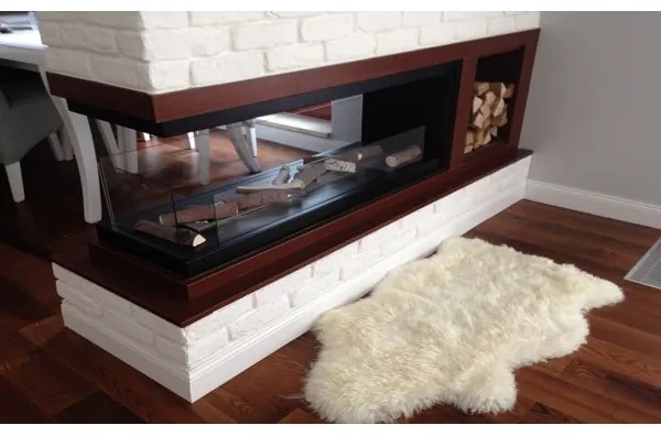 InFire - Rohový BIO krb 100x50 cm 3kW obojstranný