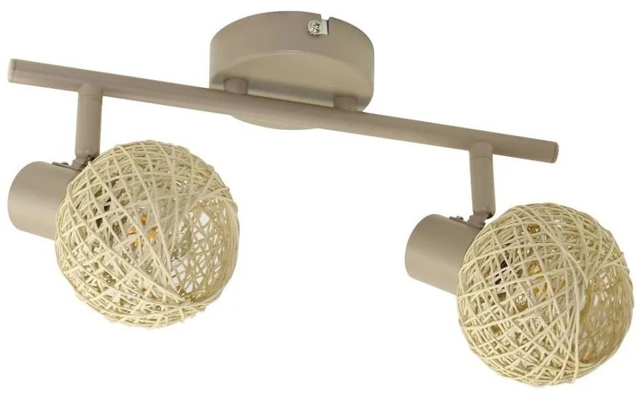 Bodové svietidlo DEX 2xE14/10W/230V béžová/krémová