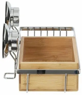 Compactor Bambusová polička s držiakom na mydlo Bestlock SPA Bamboo, 27,3 x 15 x 13,5 cm