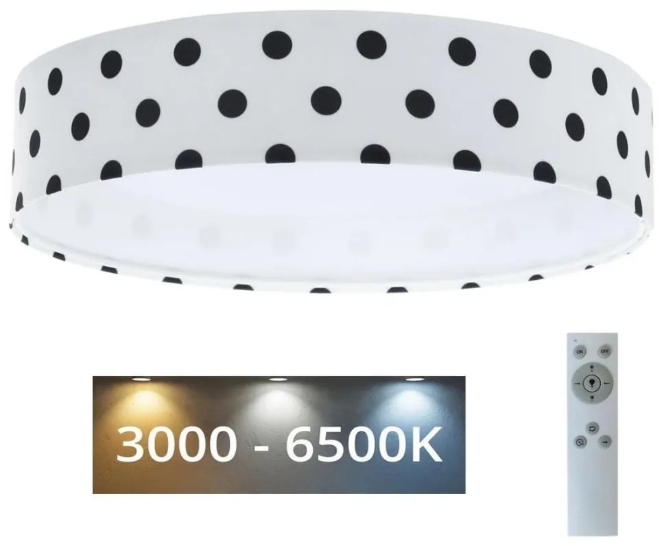 BPS Koncept LED Stmievateľné svietidlo GALAXY KIDS LED/24W/230V bodky biela/čierna + DO BS0553