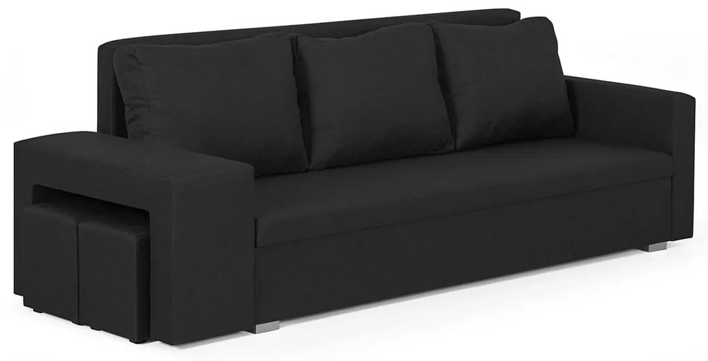 Trojmiestna pohovka s funkciou spania DOLAR II Grafit