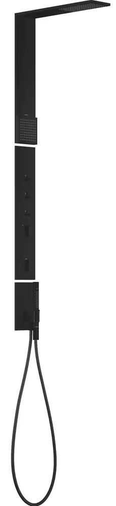 AXOR ShowerComposition sprchový panel s termostatom, horná sprcha 1jet 110 x 220 mm, šijová sprcha 1jet 110 x 110 mm, tyčová ručná sprcha 2jet, matná čierna, 12595670