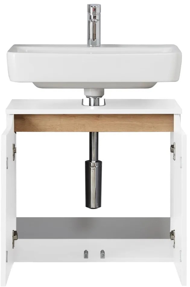 Biela nízka závesná skrinka bez umývadla 60x53 cm Set 857 – Pelipal