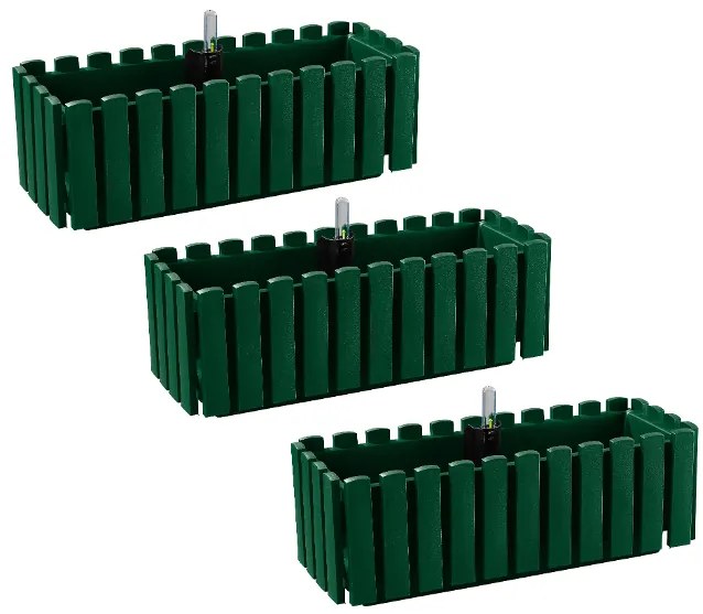 Parkside®  Kvetináč Kensington, 50 cm, zelená, 3 kusy  (800008780)