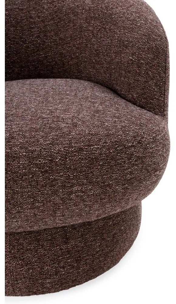 Fialové/hnedé otočné kreslo Dali – MOME