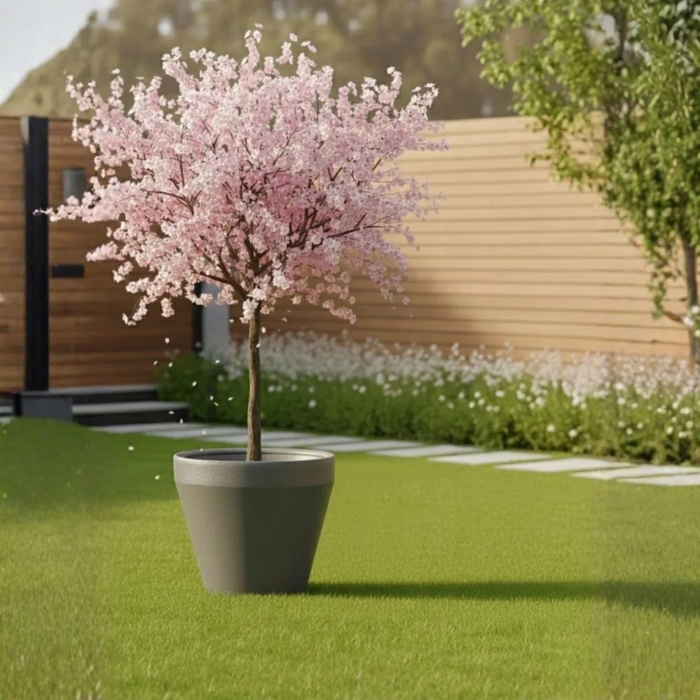 Sada 2 ks květináčů Purea 51,2x39,5/34,9x39,5 cm antracitová