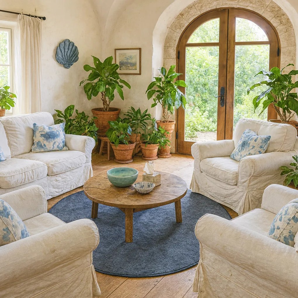 Kusový koberec Velur Ultra tm. modrý kruh, 400x400 (priemer) kruh, modrá, obývacia izba, AladinWorld Expres