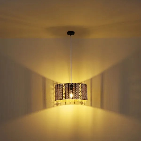 Globo 15450H - Luster na lanku ABINY 1xE27/60W/230V zlatá/čierna