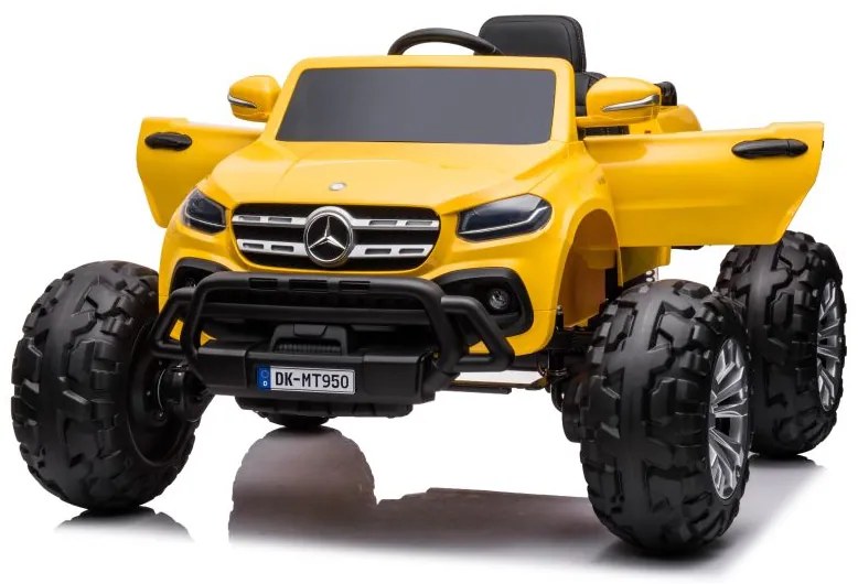 LEAN CARS ELEKTRICKÉ AUTÍČKO MERCEDES DK-MT950 4x4 LAKOVANÉ - ŽLTÉ - MOTOR 4x45W - BATÉRIA - 2x12V7Ah- 2022
