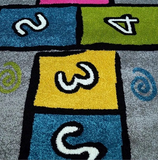 Detský koberec Kids preskakovačka – viacfarebný, 100% PP Rozmer: 250x350 cm