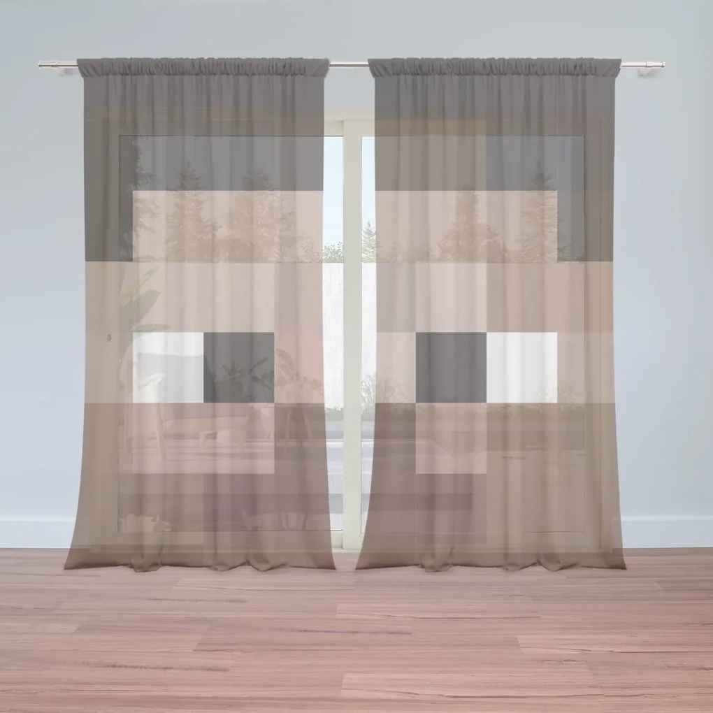 Sablio Záclony Blocks Tvár: 2ks 150x250cm