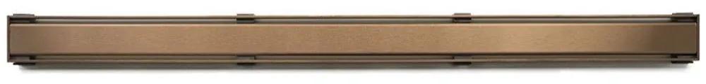 I-DRAIN Plano sprchový rošt z nerezovej ocele, dĺžka 900 mm, meď kartáčovaná PVD, IDRO0900K