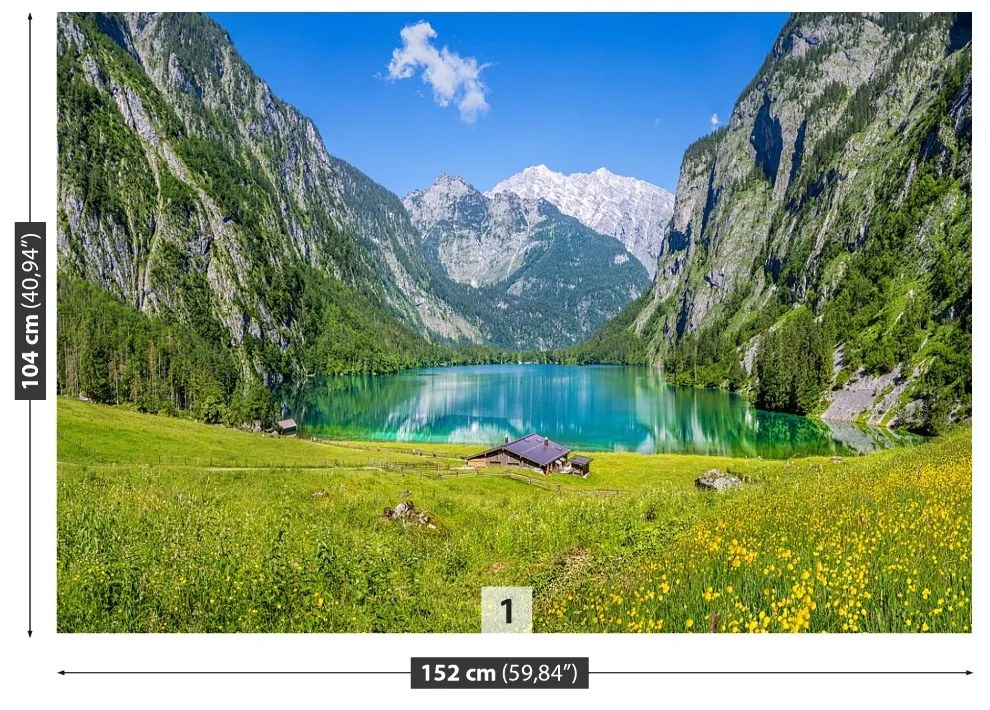 Fototapeta Vliesová Obersee königssee 104x70 cm