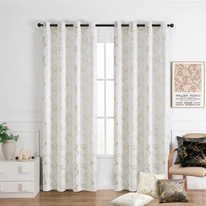 Záves na krúžkoch KLOE VET427/1/210GSM 140x250 cm  biely