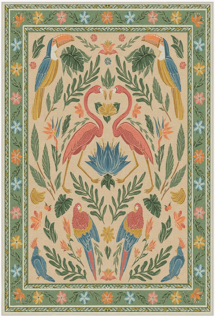 Umývateľný koberec Birds of a Feather by Iris Apfel