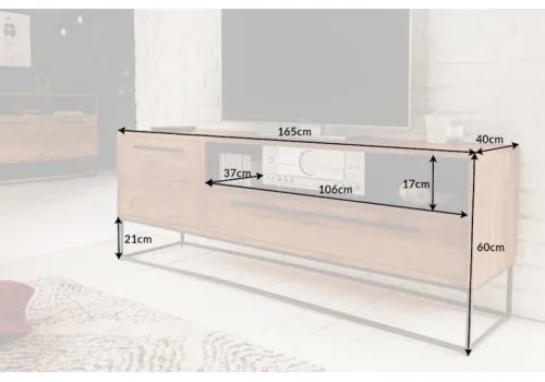 TV-skrinka 40296 165cm Drevo Acacia - Komfort-nábytok