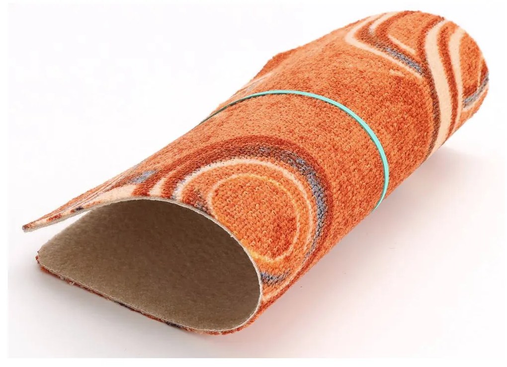 Koberec metráž Drops 64, na mieru, šíře 4m,5m, oranžová, filc, chodba / predsieň, ITC