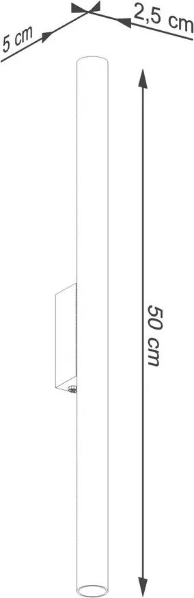 Biele nástenné svietidlo ø 2,5 cm Fideus – Sollux