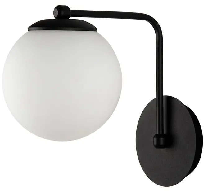 Čierne nástenné svietidlo Squid Lighting Star, výška 22 cm