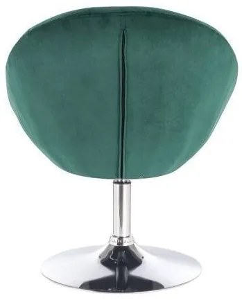 LuxuryForm DESIGN Kreslo VERA VELUR na striebornom tanieri - zelené