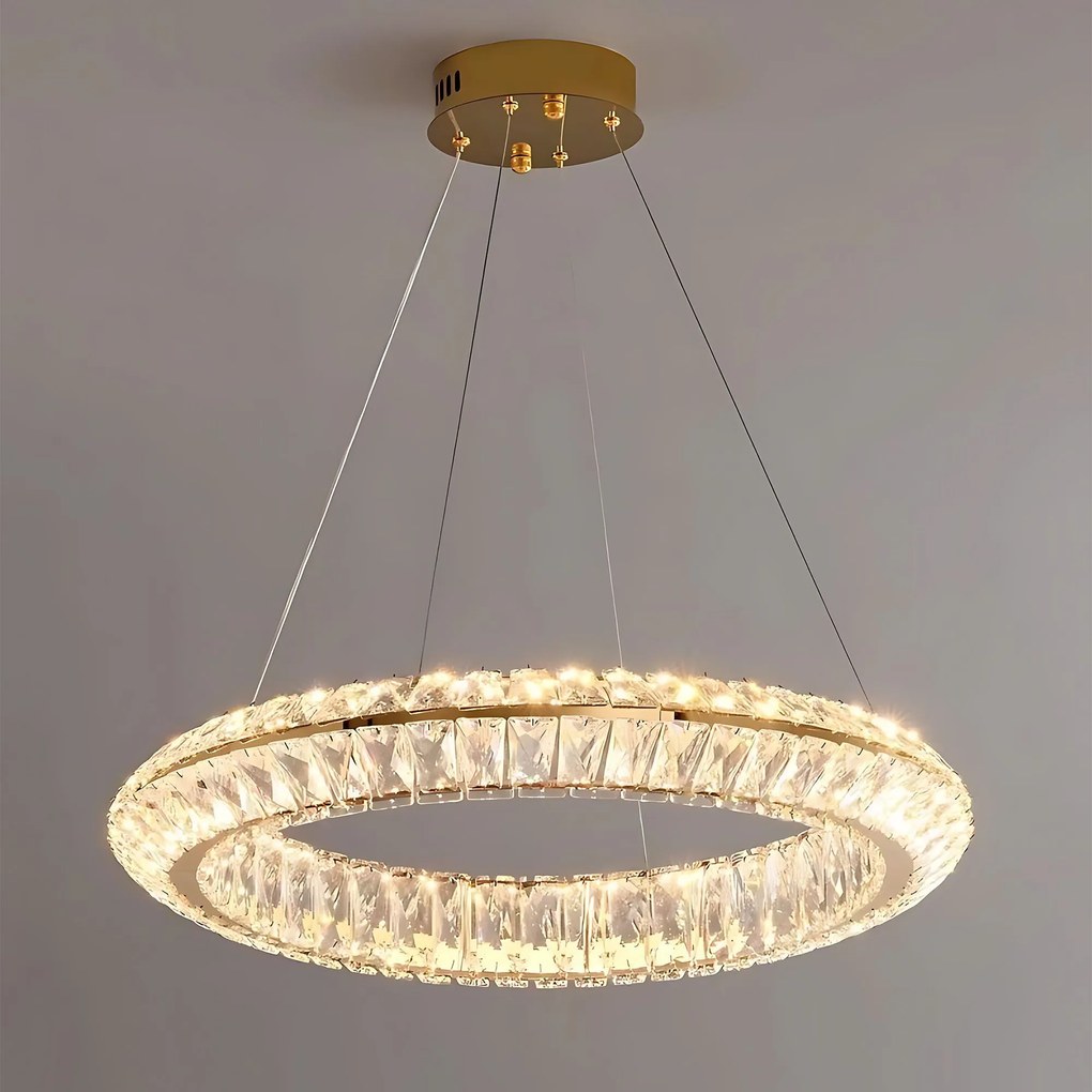 Toolight Toolight, LED stropné svietidlo 80cm, 45W, 4000 K, APP1769-CP, zlatá, OSW-04347