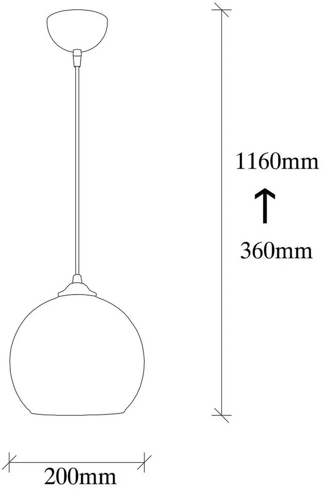 Závesný luster Camini - MR - 869, čierna