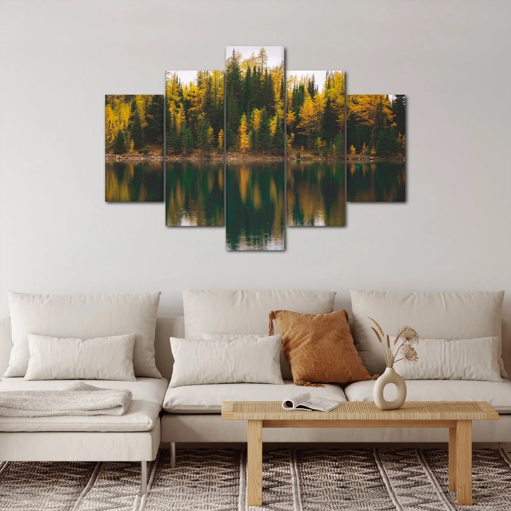 Obraz lesného jazera (150x105 cm)