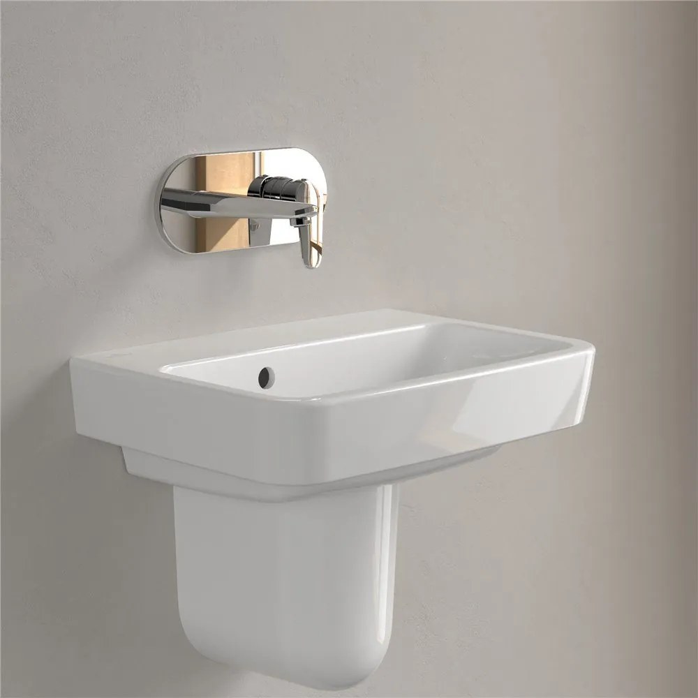VILLEROY & BOCH O.novo závesné umývadielko bez otvoru, s prepadom, 500 x 370 mm, biela alpská, s povrchom AntiBac a CeramicPlus, 434452T2