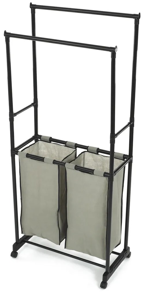 Stojan s úložným priestorom GD-176 BK, plast,čierna