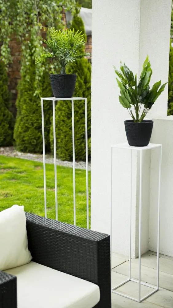 STOJAN NA KVETINÁČ SIMPLE 130X24X24 CM BIELA