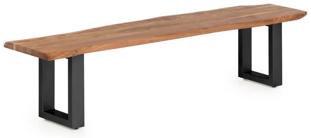 furniture-nabytek.cz - Masivní lavice Bullwer z akáciového dřeva, lakovaná, černá – 160×40 cm