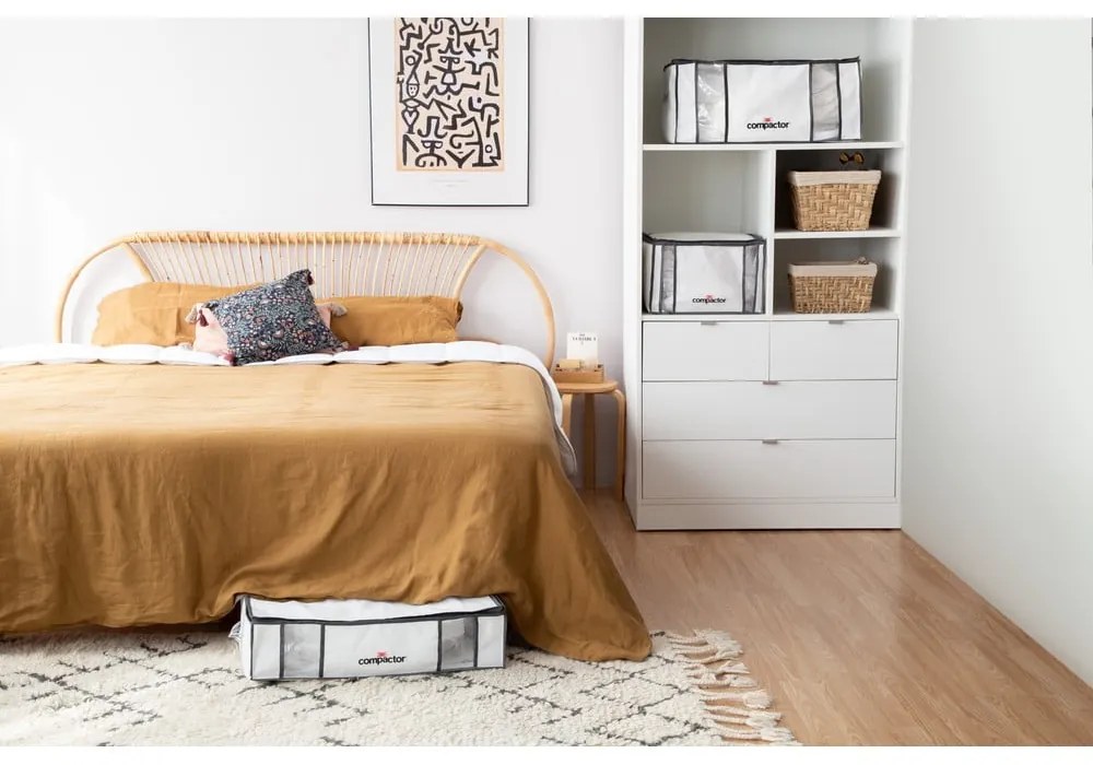 Vákuový/vystužený látkový úložný box na oblečenie 65x45x27 cm Life – Compactor