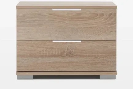 Nočný stolík Easy Plus, 2 zásuvky, dub sonoma%
