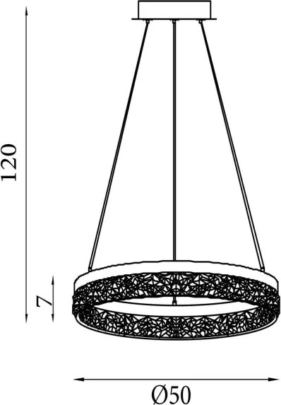 Searchlight 98700-50LT - LED stmievateľný luster na lankách MADELEJNE LED/25W/230V