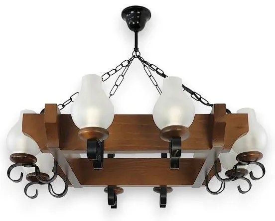 Brilagi - Luster na reťazi QUEEN 8xE14/40W/230V buk/orech