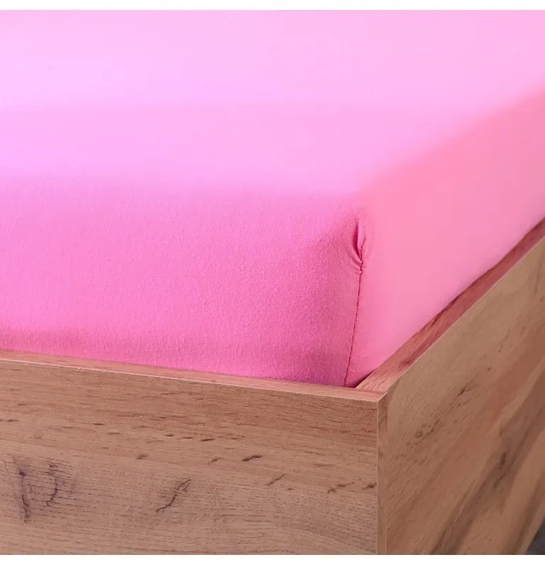 Plachta posteľná ružová jersey EMI, Plachta 90 (100)x200