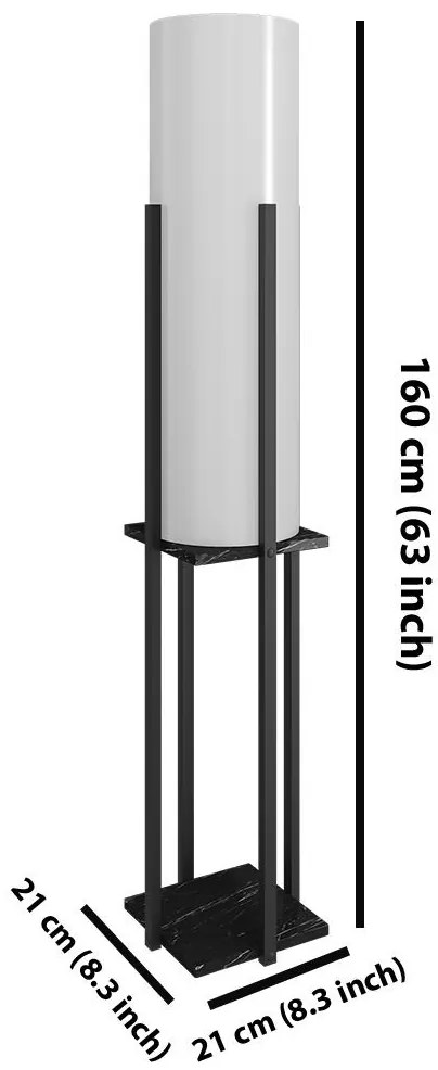 Stojacia lampa Nora III čierna