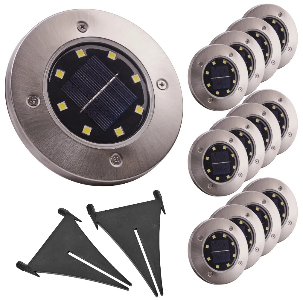 IKO Solárna záhradná lampa 12ks. LED