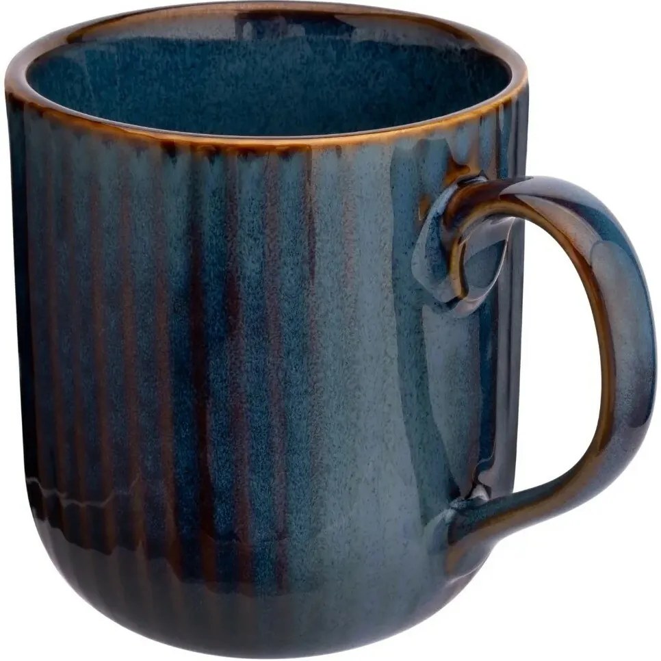 Altom Porcelánový hrnček Reactive Stripes modrá, 400 ml