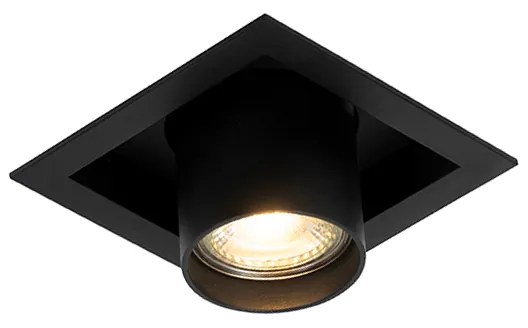 Sada 6 moderných zapustených bodových svetiel čierna nastaviteľná - Roof